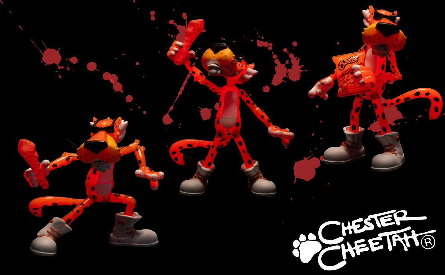 Jada Toys Cheetos Chester Cheetah Flamin' Hot Glow-in-The-Dark 6-Inch Action Figure