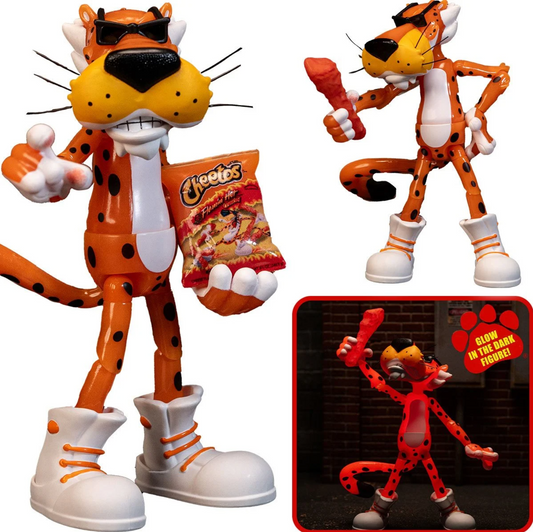Jada Toys Cheetos Chester Cheetah Flamin' Hot Glow-in-The-Dark 6-Inch Action Figure