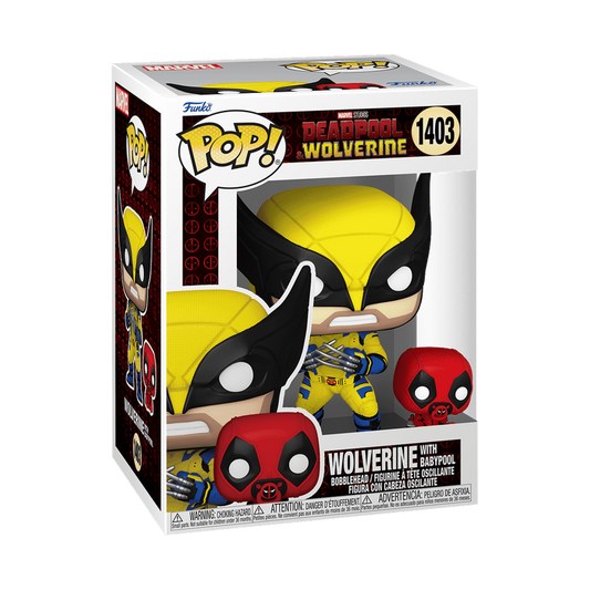 Deadpool & Wolverine with Babypool Funko Pop! Vinyl Figure #1403 and Buddy