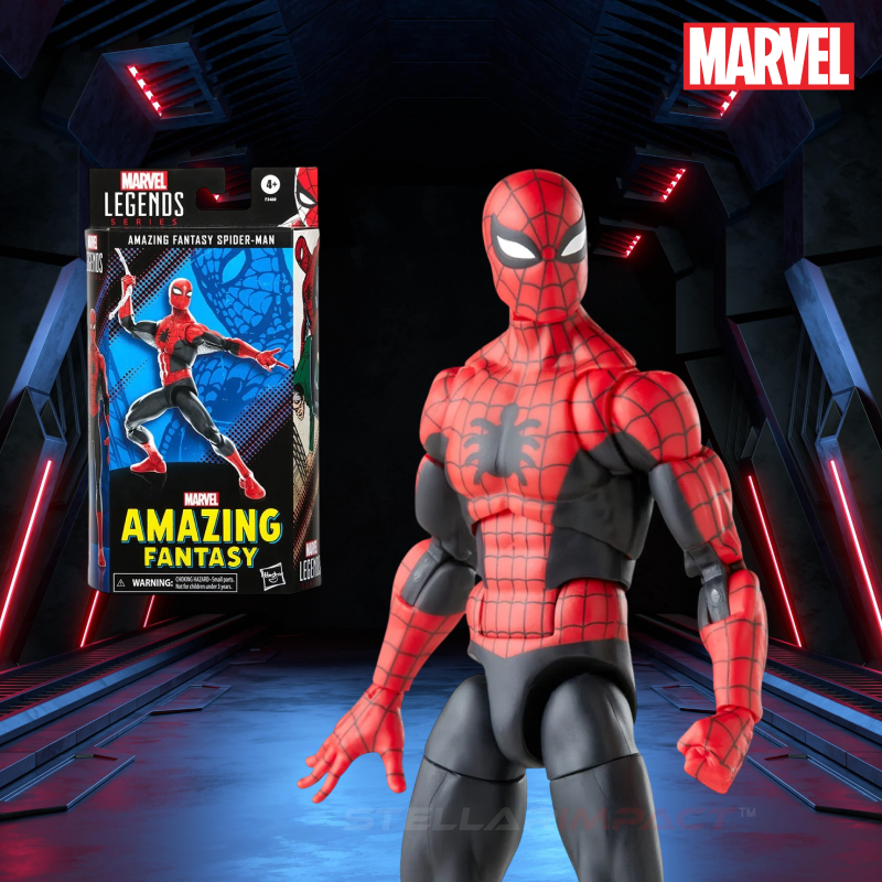 Spider-Man 60th Anniversary Marvel Legends Action Figure – Amazing Fantasy Edition (6-Inch)