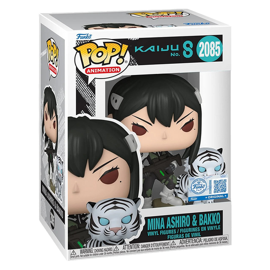Kaiju No. 8 Funko Pop #2085 – Mina Ashiro with Bakko Buddy Vinyl Figure (EE Exclusive)