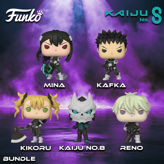 Kaiju No. 8 – Defense Force Funko Pop! Bundle (5-Figure Set: Kafka, Reno, Mina, Kikoru, Kaiju No. 8 – Common Editions)