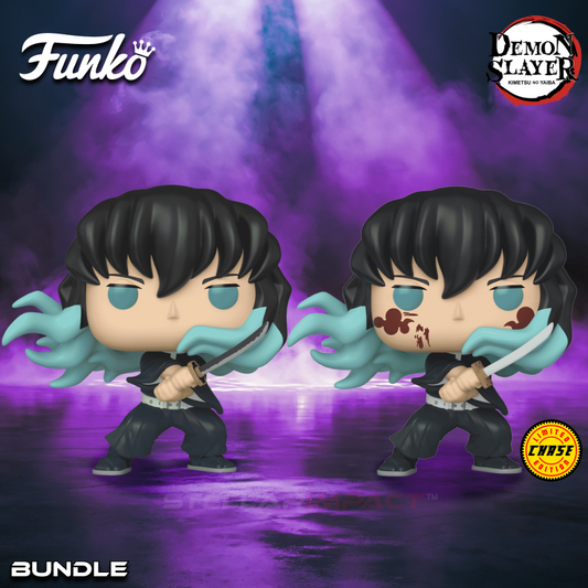 Demon Slayer Muichiro Tokito (Attack) Funko Pop! Bundle (Common + Edition 2-pack)