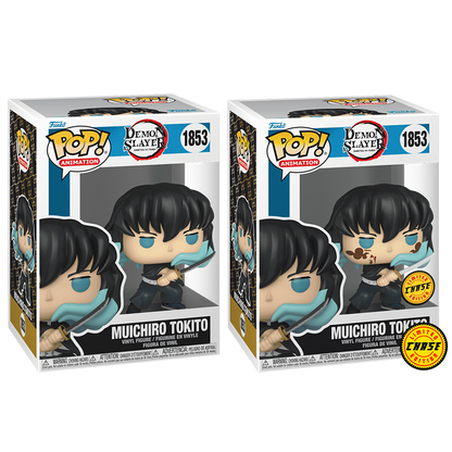 Demon Slayer Muichiro Tokito (Attack) Funko Pop! Bundle (Common + Edition 2-pack)