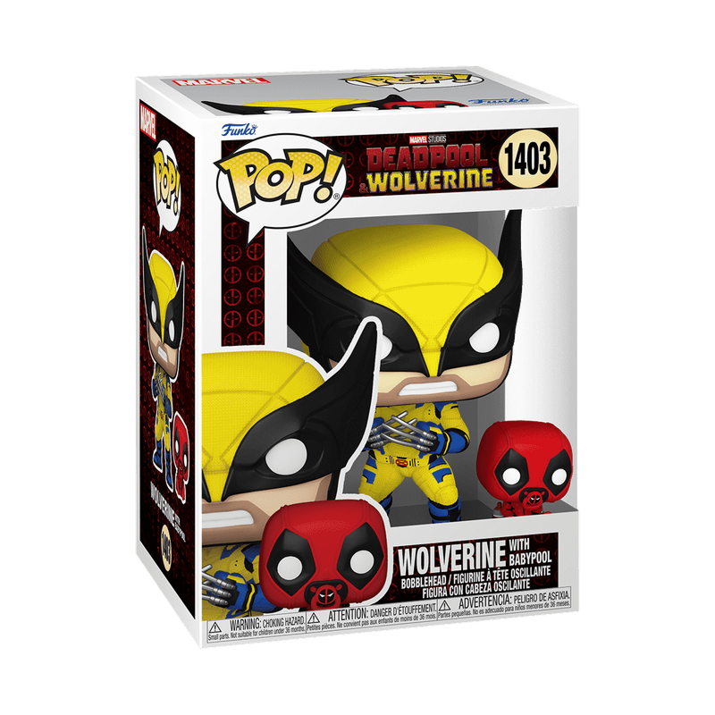 Deadpool & Wolverine with Babypool Funko Pop! Vinyl Figure #1403 and Buddy