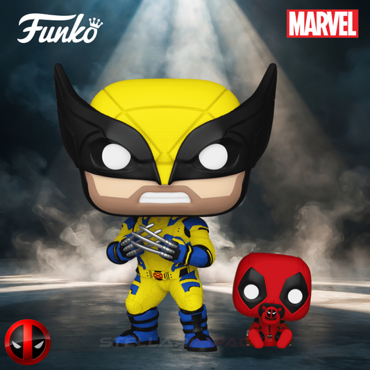 Deadpool & Wolverine with Babypool Funko Pop! Vinyl Figure #1403 and Buddy